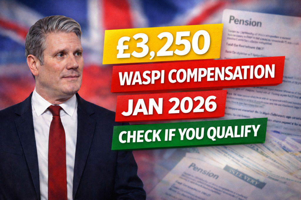 UK government confirms £3,250 compensation payment for WASPI-affected women starting January 2026.