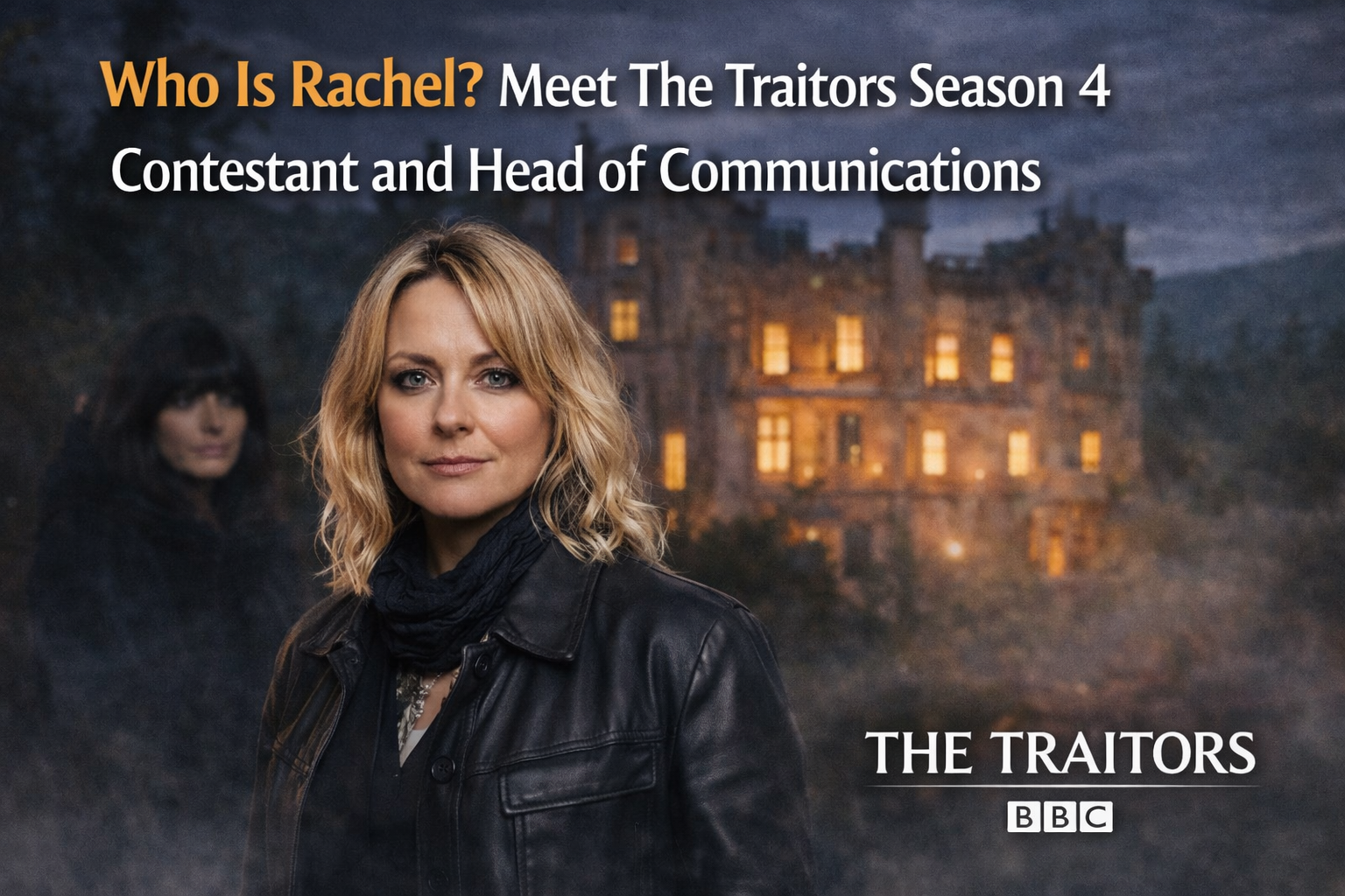 Rachel, The Traitors Season 4 contestant and head of communications, pictured at the Scottish castle