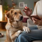Dog Paw On Lap