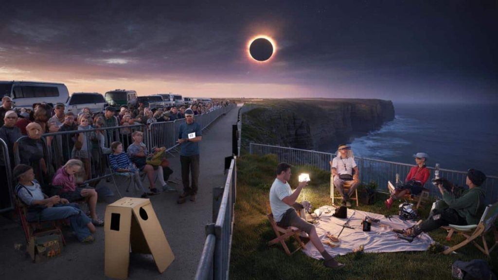 Eclipse Viewing Crowds