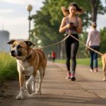Frustrated Dog On Leash