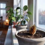 Pine Cone Houseplant Winter Care