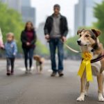 Yellow Ribbon Dog Lead Safety